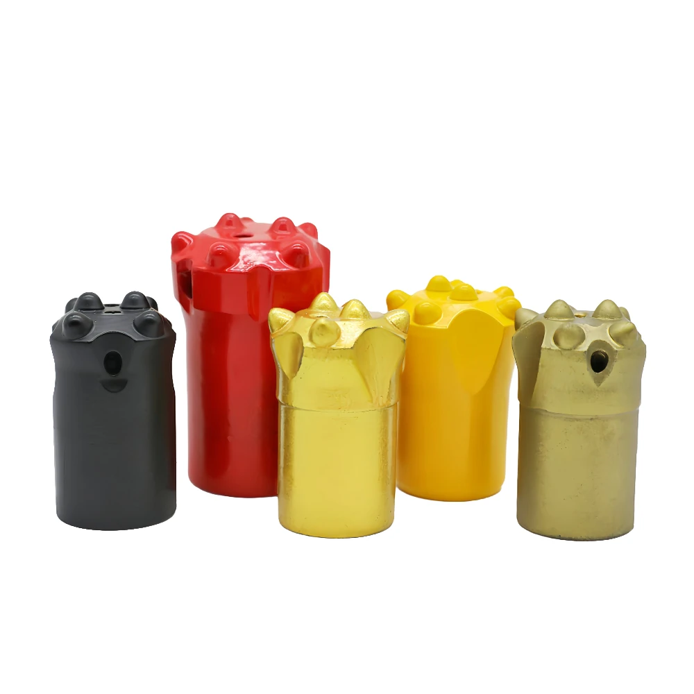 tapered button drill bit