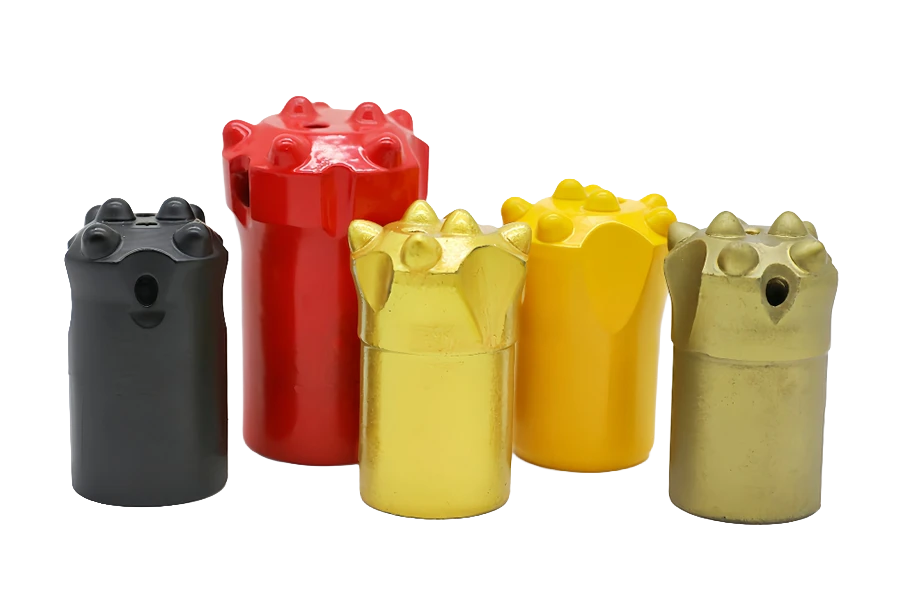 tapered button drill bit