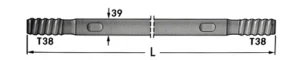 Extension Rod, T38-Round39-T38