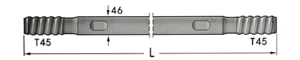 Extension Rod T45-Round46-T45