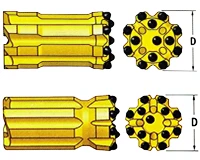 T45 Thread Drill Retrac Button Bit