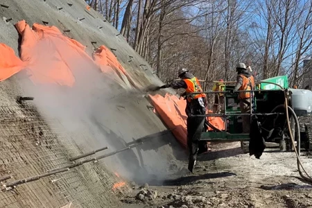 pneumatic hammer for erosion control construction